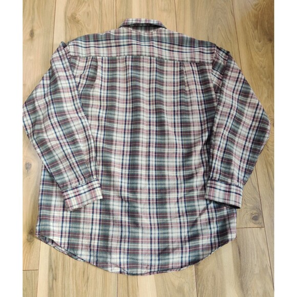 Vintage Sir Pendleton Shirt Mens Medium Blue Green Plaid LS Wool Button Down - Picture 2 of 9